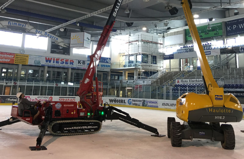 Unterkonstruktion für VideoCube Eisstadion Straubing